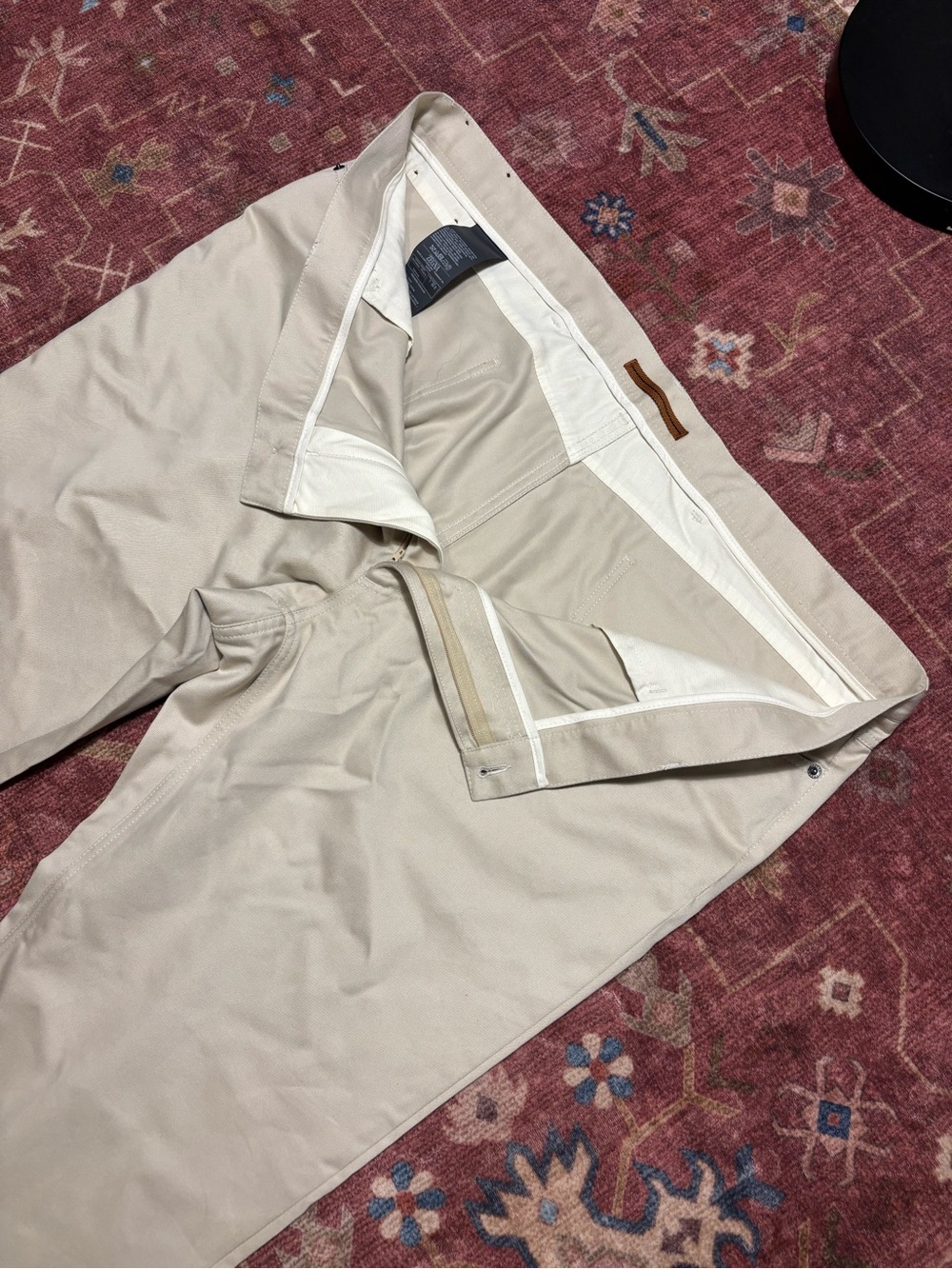 Zegna Sartorial Men’s Beige Cotton Modal Twill Pants Regular Straight 64 EU